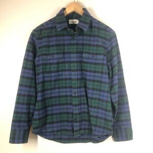Taylor Stitch Yosemite Shirt in Blackwatch Plaid Organic Cotton Size 40 Medium